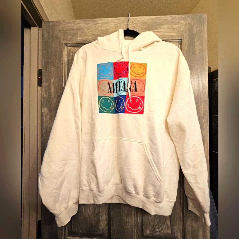 Nirvana Medium Pullover White Hoodie